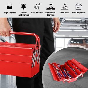 Professional Multi-Purpose 18-inch Cantilever Folding Red Storage Waterproof Design Portable Carrying Handles - Product Image 5