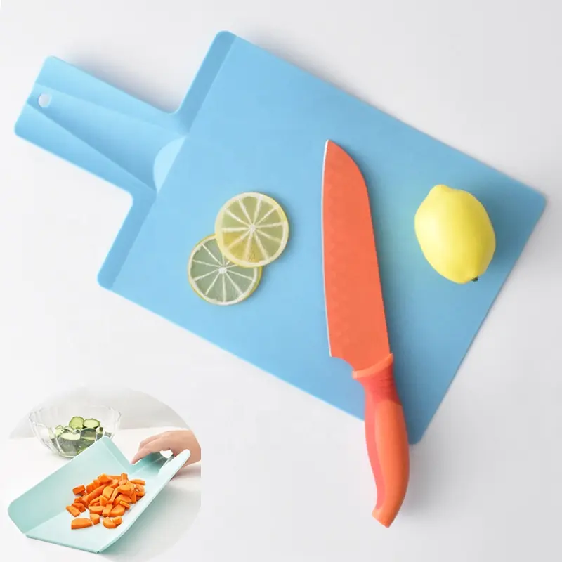 Popüler toptan mutfak renkli katlanır kesme tahtası esnek doğrama tahtaları
