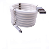NOUVEAU Câble de charge magnétique à remontage automatique en cuivre pur Micro USB V8 pour téléphones mobiles Android, ordinateur et imprimante