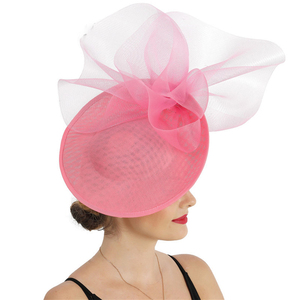 Fascinator britannique fuchsia noir et blanc <span class=keywords><strong>Macy</strong></span>'s pour Derby, cocktails, soirées, mariages, thé, femmes, Kenya - Product Image 4