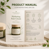 Brochure personnalisée pliée pour produits chimiques quotidiens avec votre propre marque