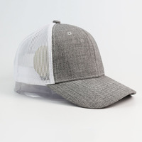 Casquette de baseball unisexe en coton avec logo brodé personnalisé, 6 panneaux, maille, fermeture snapback, style trucker