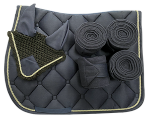 पेशेवर घोड़े के जूते बराबरी सेट घुड़सवारी जूते + काठी पैड फ्लाई घूंघट + घोड़े - Product Image 6