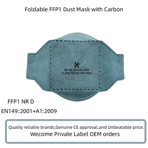 FFP1 Mặt nạ chống bụi than hoạt tính <span class=keywords><strong>3</strong></span> <span class=keywords><strong>l</strong></span>ớp có thể gập <span class=keywords><strong>l</strong></span>ại dùng một <span class=keywords><strong>l</strong></span>ần được vận chuyển bằng thuyền Chống bụi công nghiệp Kẹp mũi có thể điều chỉnh chống formaldehyde - Product Image 2