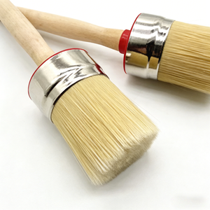 Pinceau à peinture ovale de qualité industrielle et <span class=keywords><strong>bricolage</strong></span> CTCK001, manche en bois # Outil de peinture professionnel de 3,5 pouces, taille 14, avec garantie de 3 ans - Product Image 3