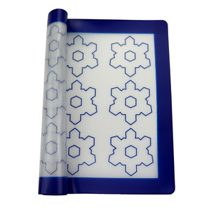 Custom Christmas <b>Silicone</b> <b>Baking</b> Mat Heat-Resistant Fiberglass <b>Baking</b> Mat Sheet with Snowflake, Christmas Tree, Snowman Pattern - Product Image 5