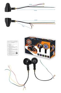 Système de haut-parleurs de clignotants. Clignotant de moto universel avec haut-parleur <span class=keywords><strong>Bluetooth</strong></span> et antivol - Product Image 2