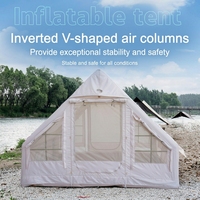 Tente de camping gonflable portable Tourus en tissu Oxford imperméable, double couche, idéale pour les événements extérieurs et les campings - Nouveauté très demandée