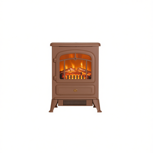 Chimenea Eléctrica con Calefactor de 1500W, 5000-9999 BTU/h, Efecto de Llama Realista, Calefacción para el Hogar, Montaje en Suelo, Construcción Metálica - Product Image 1