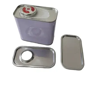 用于四种尺寸的粘性锡罐的金属组件，带有顶部和底部的涂抹器