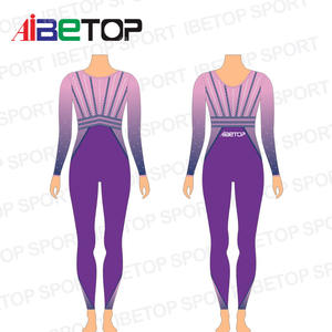 Bodysuit Voor Bal Ritmische Gymnastiek Schaatsen Wedstrijd Aerobe Gymnastiek Zwart En Rood Kostuum Paars Turnpakje Gymnastiek - Product Image 6