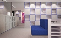 Décoration de magasin de lunettes de haute qualité, ensemble de mobilier pour opticien, vitrine à lunettes, design 3D pour l'intérieur d'un magasin d'optique tout-en-un