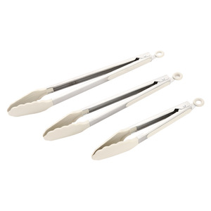 Good And Efficient Silicone Food Tongs Heat Resistant For BBQ Steak Grilling Outdoor Cooking Tools White Color - Product Image 3