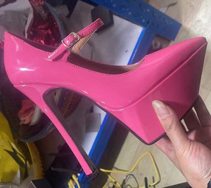 Chaussures de soirée personnalisées sexy à bout pointu et plateforme en satin, talons hauts fins en similicuir, escarpins de mariage pour femmes, grandes tailles - Product Image 6