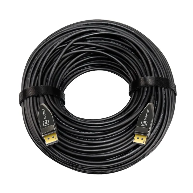 Individuelles logo Optical DP Cable 1.4 8K 6.6FT High Speed 32.4Gbps HDR 8K Fiber Optic DisplayPort Cable