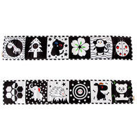 Couverture rigide lavable noir et blanc nouvelle couverture petits apprenants histoire éducative bébé jouet sensoriel couverture en tissu doux ensemble de livres