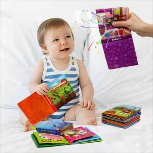 Livres froissés pour bébés, jouet pour le temps sur le ventre, de 6 à 12 mois, livre tactile, cadeaux pour garçon et fille - Product Image 6