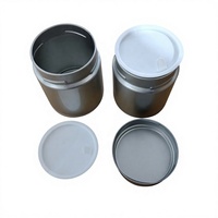 Boîte en métal ronde hermétique personnalisée de qualité alimentaire pour thé vert, vide, 30g 40g, pour matcha et épices, avec couvercle en plastique