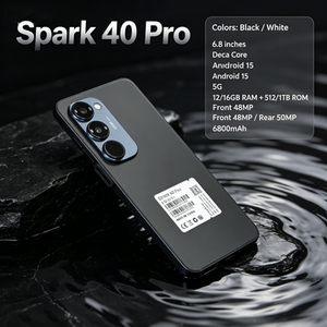 Spark40 Pro สมาร์ทโฟนแอนดรอยด์ขนาด 6.8 นิ้ว ความจุ 24G+512G ขายส่ง ราคาสุดคุ้ม - Product Image 1