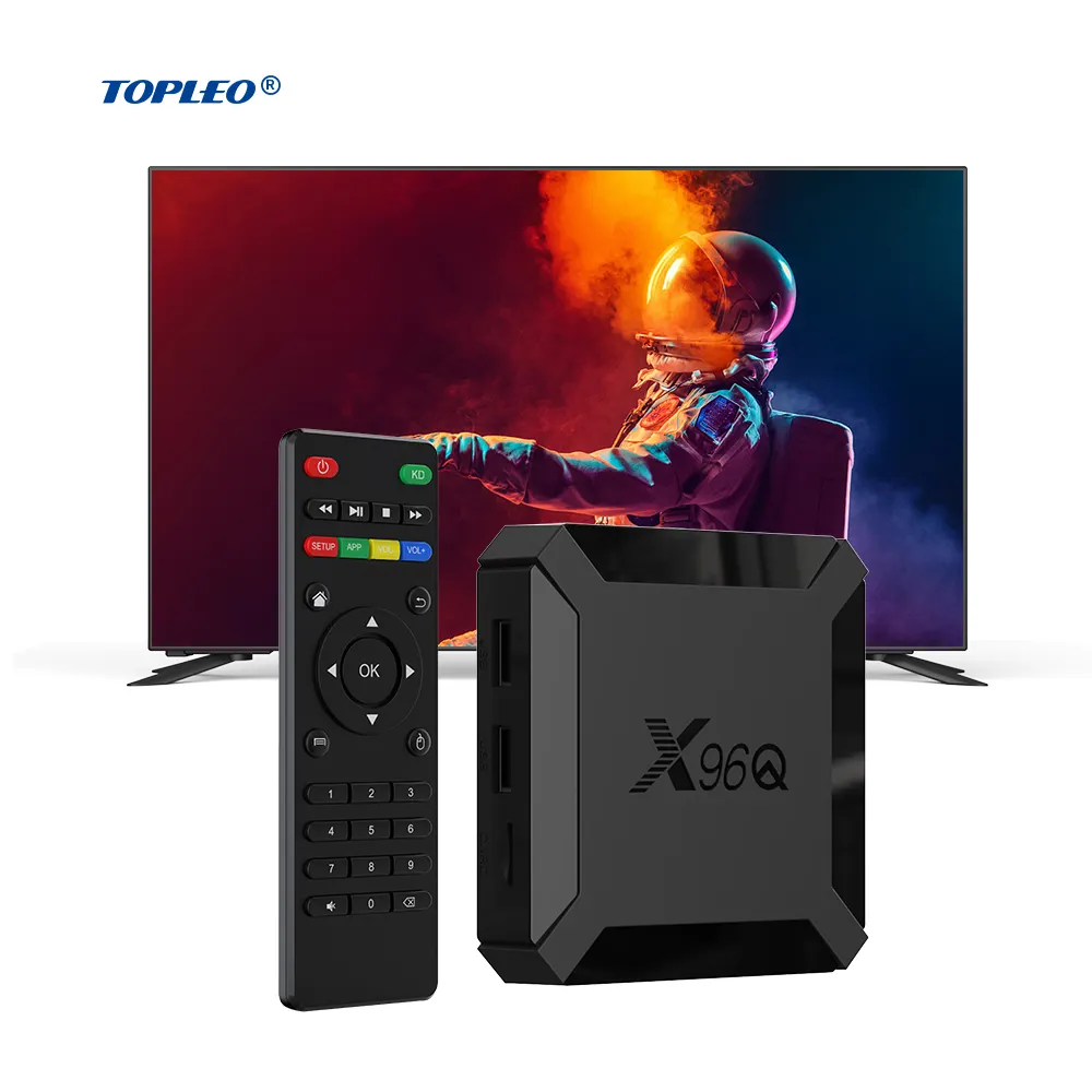 Topleo Android X96Q tv box 1gb 8gb 2gb 16gb Allwinner H313 wifi x96q android 10.0 smart 4k tv box