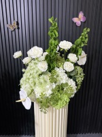 RK345 Promotion : Boule de fleurs artificielles en soie violette personnalisée pour centre de table de mariage de luxe et décoration événementielle