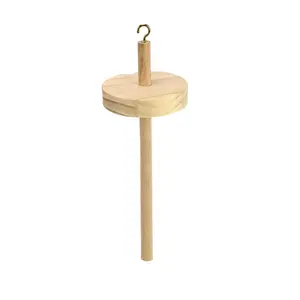 Wood Drop Spindle Top Whorl for Beginner and Advanced Hand Spinning to Spin Roving into Yarn Wheel Yarn Wooden Tool