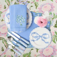 Ensemble de linge de table en polyester Offres Spéciales nappe imprimée florale serviettes brodées napperons décoratifs pour les rassemblements de printemps