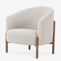 Fauteuil de salon moderne en gros, fauteuil rembourré, fauteuil d'appoint en bouclette.