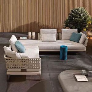 Canapé lounge moderne <span class=keywords><strong>en</strong></span> aluminium dernier modèle <span class=keywords><strong>de</strong></span> canapé <span class=keywords><strong>en</strong></span> métal pour patio <span class=keywords><strong>de</strong></span> gros - Product Image 3