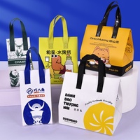 Sacs isothermes personnalisables en non-tissé avec feuille d'aluminium, sacs de livraison portables pour la conservation des aliments frais, idéaux pour la livraison de boba