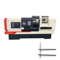 Tour CNC horizontal automatique à double tourelle HX-5080-30, contrôlé par GSK à double canal, pour l'usinage de tubes et d'arbres