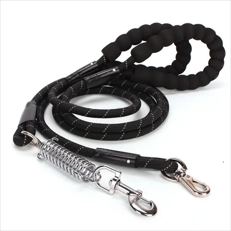 Pet Lead Light Reflective Anti Burst Spring Pet Dog Walking Leash With Soft Foam Handle Dog Leash Pets