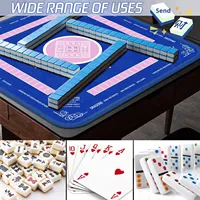 Tapis de Mahjong pour jeux de société, jeux de cartes, jeux de tuiles, dominos, règles, tapis de table antidérapant pour Mahjong