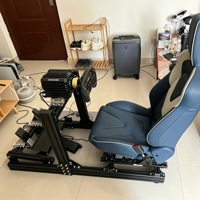 Simulador de Conducción OEM con Volante de Accionamiento Directo, Asiento Ajustable, Doble Posición de Asiento, Soporte para Juegos de Simulación, Cabina de Carreras