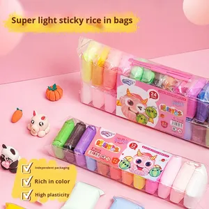 12/24/36 màu sắc siêu nhẹ đất sét đặt kháng khuẩn đóng gói trẻ em 'handmade DIY plasticine Đồ chơi bán buôn siêu nhẹ đất sét handmade - Product Image 4