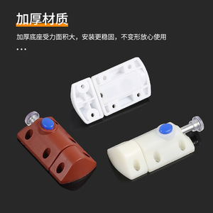 Pestillo de puerta de plástico Xinshengfa con botón pulsador automático y resorte, montado en superficie, para puertas de madera y ventanas, cerrojo de seguridad. - Product Image 5