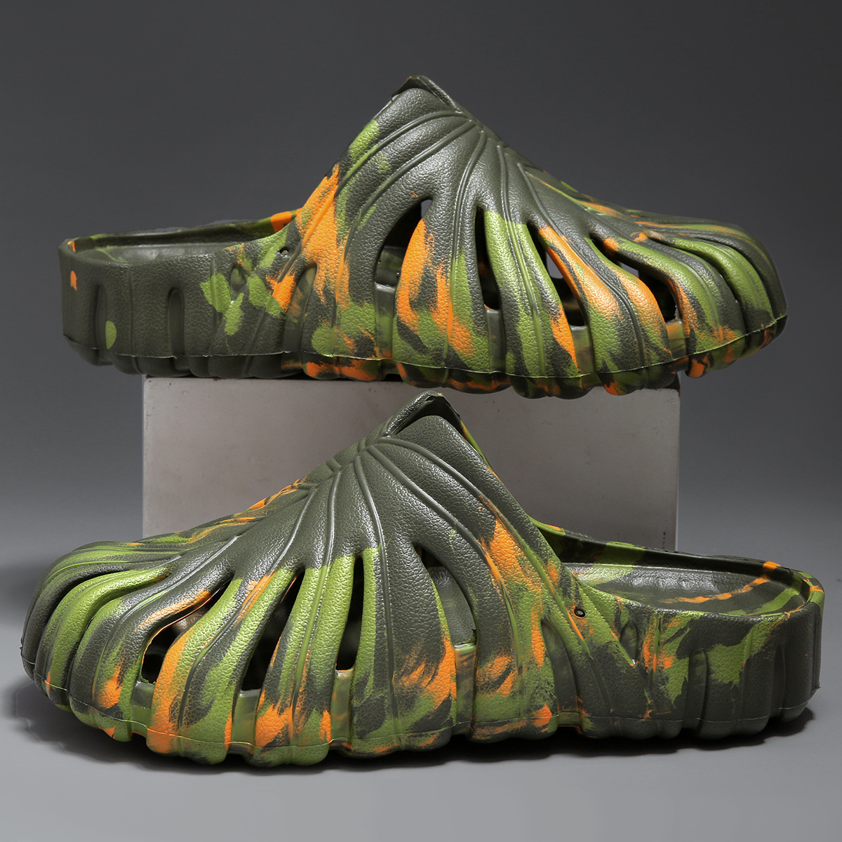 22107-3 Camouflage Orange et Vert