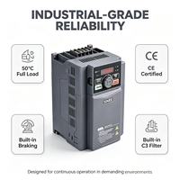 Variador de Frecuencia (VFD) de CA de 7.5KW 380V, Tres Fases, 50/60Hz, Control Vectorial sin Sensores, Inversor de Baja Frecuencia para Motor de Compresor