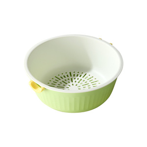 Xinzao Kitchen Drain Basket Double Layer Plastic Vegetable Washing Basket Fruit Basket <b>Sink</b> Storage Basket PP Material Hand - Product Image 2