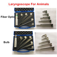 Laryngoscope vétérinaire réutilisable à LED halogène, lame en acier inoxydable médical 304, design réglable et durable, éclairage 1500 Lux