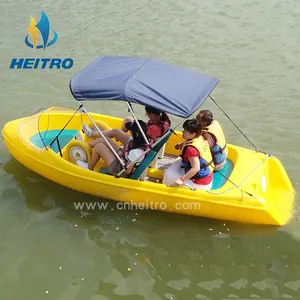 4-местный педальная лодка Suppliers-Дешевая пластиковая рыболовная лодка HEITRO на 4 места с педалями