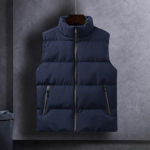 ड्रिव स्टैंड कॉलर गर्म कपास बनियान पुरुषों की सर्दियों में नए ढीले आकस्मिक बाहरी कपड़े कस्टम लोगो थोक - Product Image 3