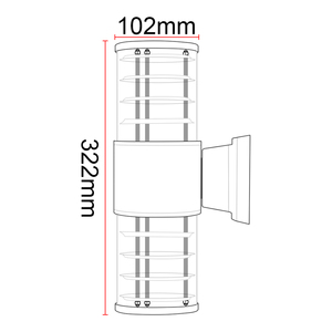 Placa de EE. UU. IP65 Lámpara de montaje en pared de doble cabeza impermeable con bases E27 para jardín al aire libre - Product Image 5