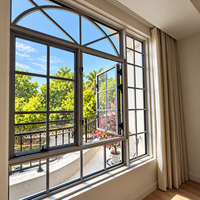 Fenêtres à battants en aluminium à rupture de pont thermique, sur mesure, de forme irrégulière, insonorisées, à triple vitrage, pour villa, appartement, hôtel