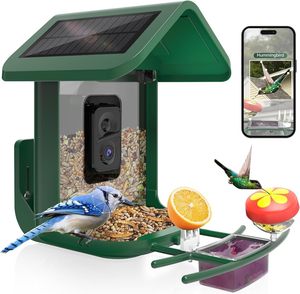 Caméra intelligente à énergie solaire pour mangeoire d'oiseaux 2K en direct Backyard AI Identification automatique Capture d'images de vidéos d'oiseaux en matière plastique - Product Image 2