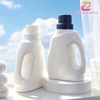 Bouteille d'emballage vide en plastique PE de 1100 ml pour détergent liquide, vente en gros d'usine OEM, contenants de nettoyage ménager