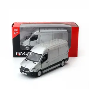 RMZ City 1:36 Benz Sprinter Miniature MPV Diecast Car Model Alloy Diecasts Vehicles Pull Back Doors Open Car Gift for Boy
