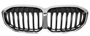 LUMA 20 + Gloss Black <span class=keywords><strong>Chrome</strong></span> M Color Single Slat Kidney Grille Nouveau pare-chocs avant en ABS pour <span class=keywords><strong>BMW</strong></span> Série <span class=keywords><strong>1</strong></span> F40 2020 + Kidney Grille - Product Image 2