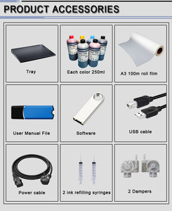 Impresora Digital Directa a Película (DTF) A3, Máquina de Impresión de Camisetas R1390 L1800 con Cabezal de Impresión y Tela de Transferencia para Impresión de Logotipos - Product Image 4