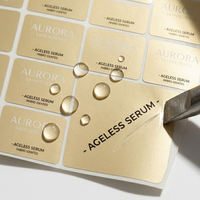Autocollants d'étiquettes pour flacons de cosmétiques et de parfums, impression personnalisée, dorure holographique à chaud, écologiques, en vinyle adhésif